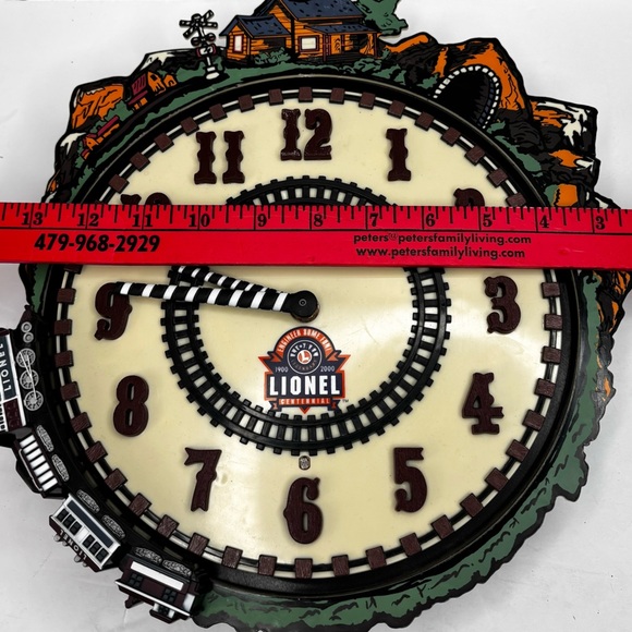 100th Anniversary Lionel Train Animated Wall Clock Train Travels Around Clock - Picture 8 of 8
